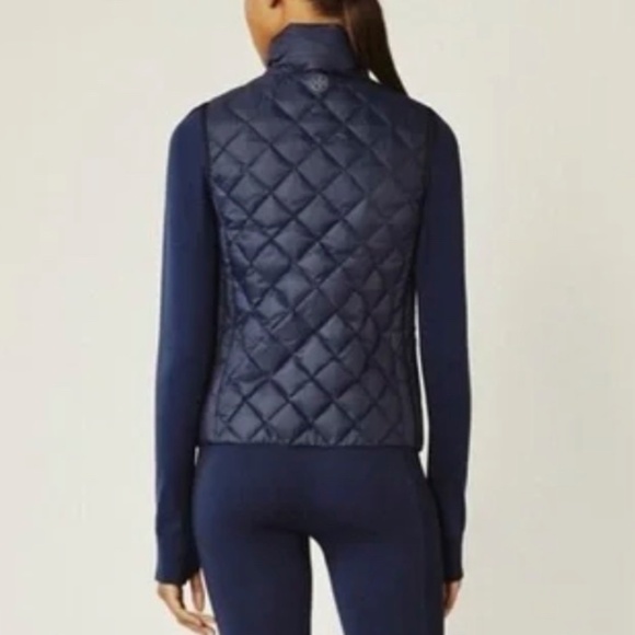 Tory Burch Sport Navy Down Vest – 750 Fill Warmth – Size M Like New - Picture 2 of 9